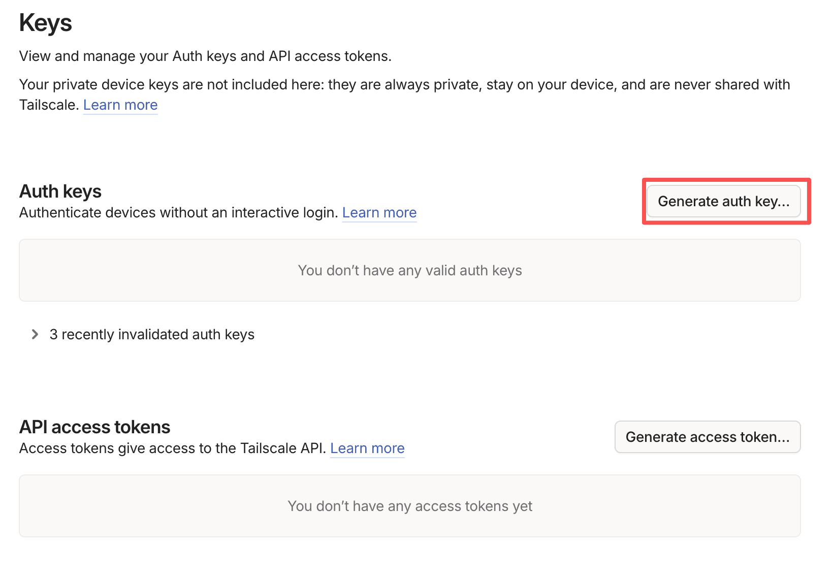 generate auth key
